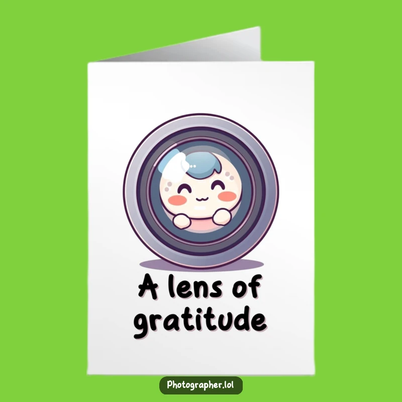 Free Printable Thank You Card: Shy Camera Character - Bashful DIY Downloadable Gift