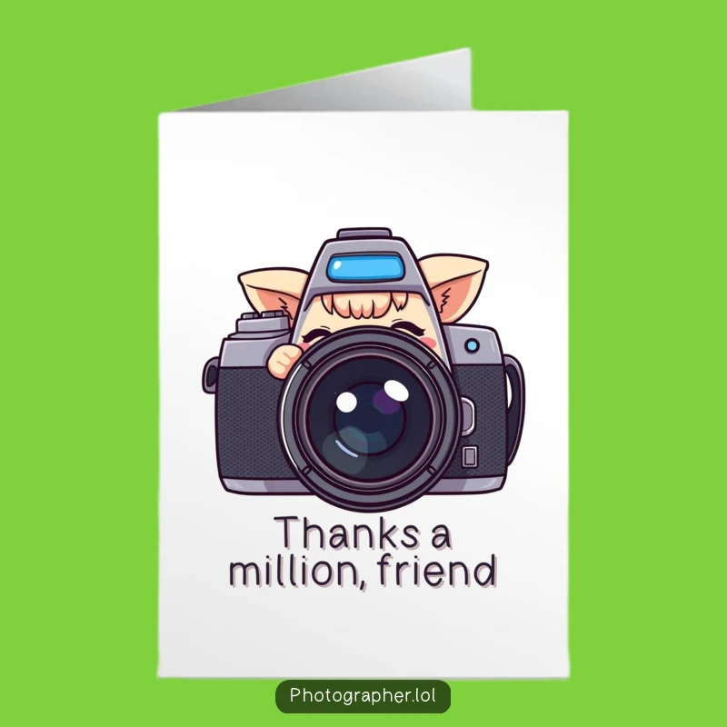 Quirky Free Printable Thank You Card: Camera Wink! Downloadable Gratitude