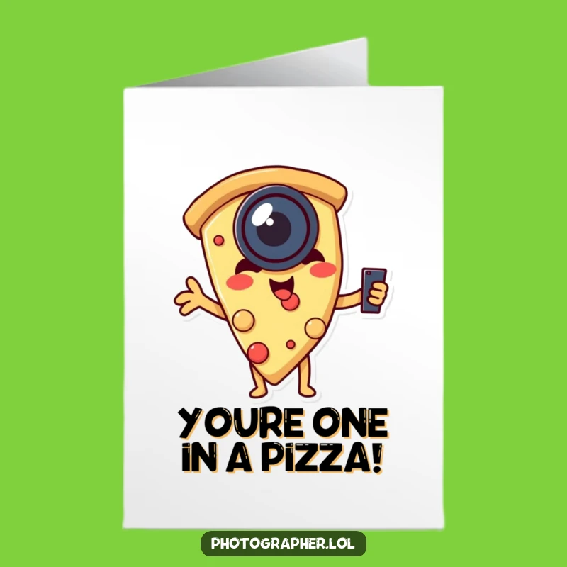 Free Printable Funny Pizza Thank You Card: Selfie Slice Gratitude Download