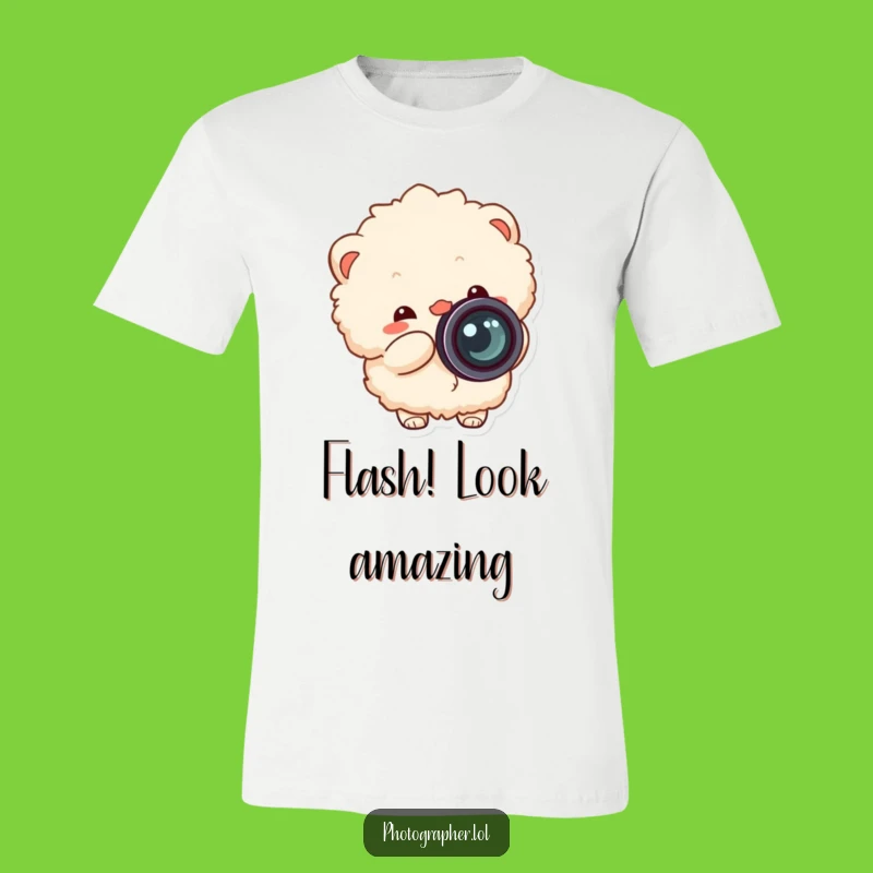 Funny Fluffy Photographer T-Shirt: Cheerful Shutterbug Tee, Perfect Humorous Gift