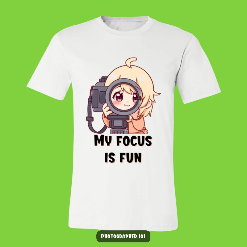 Funny Photographer T-Shirt: Focused Cheer, Great Gift for Aspiring Artists