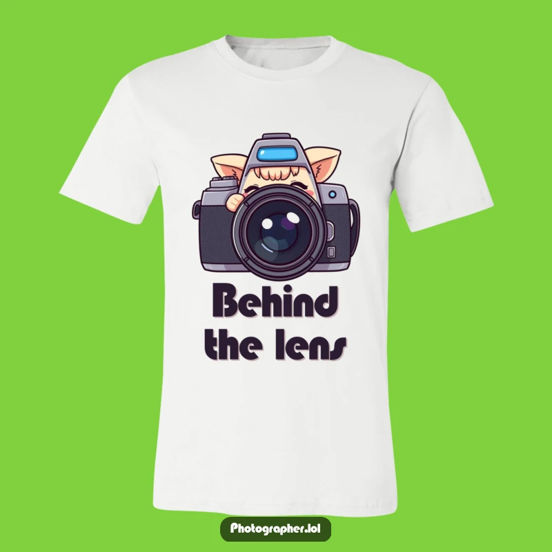 Funny Winking Camera T-Shirt: Playful Photography Humor Tee for Camera Fans