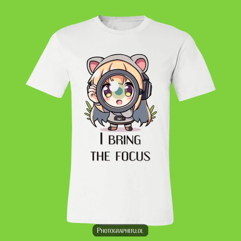 Funny Zoom Lens T-Shirt: Exaggerated Camera, Ideal Humorous Gift!