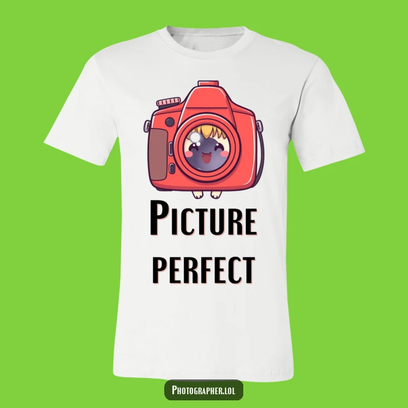 Funny Photo Fanatic T-Shirt: Adorable Camera Character Tee, Ideal Gift