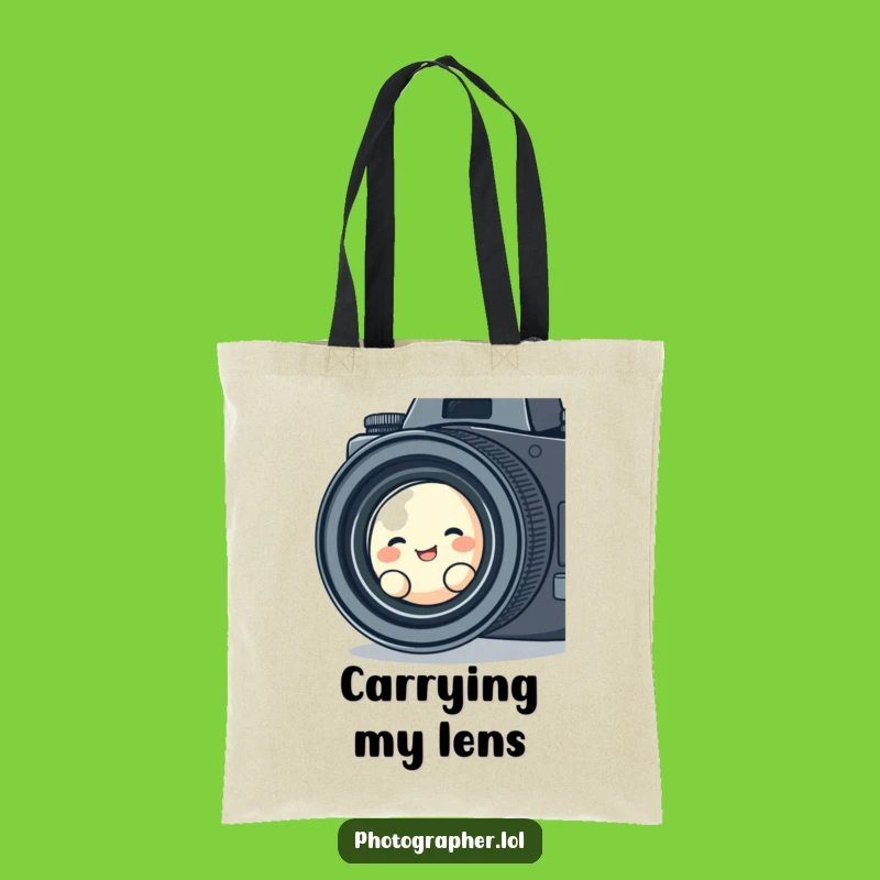 Funny Blob Photographer Tote Bag: Giggling Character, Practical and Hilarious Gift