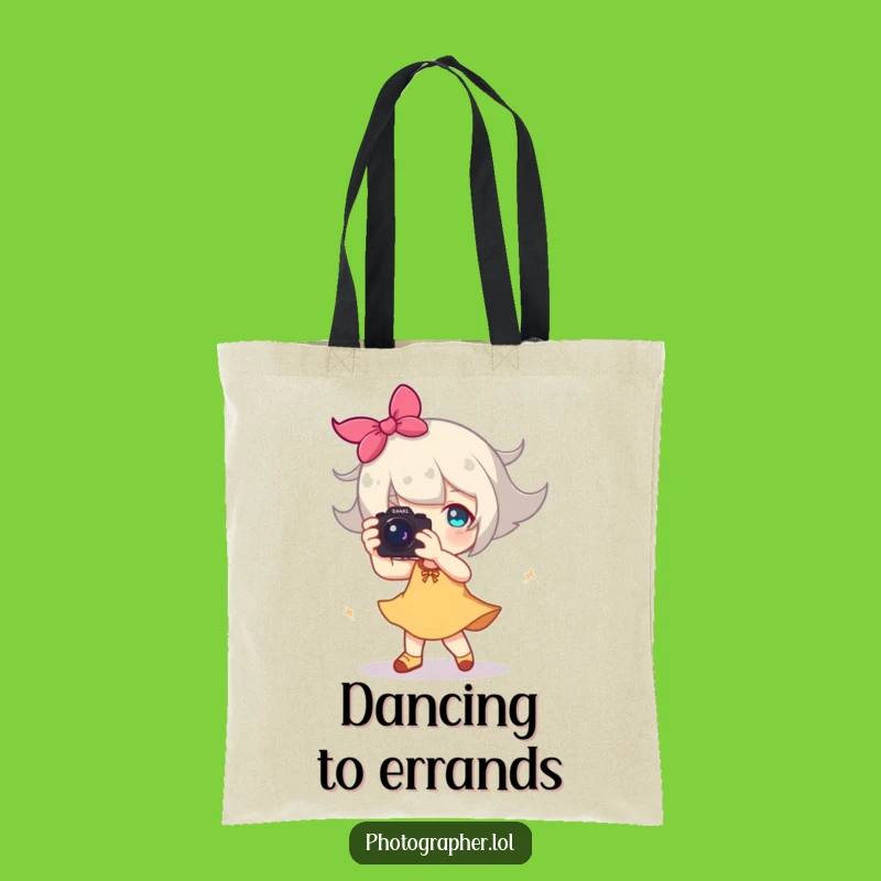 Funny Dancing Photographer Tote Bag: Humorous Carrier for Camera Gear